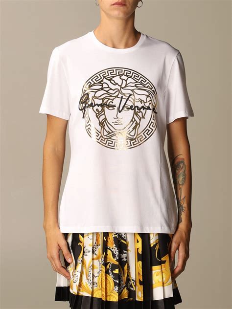 versace face t shirt|Versace t shirt women.